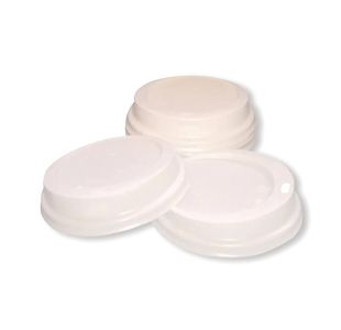 Mycafe Ppr Cup Lids 12Oz White Pk100