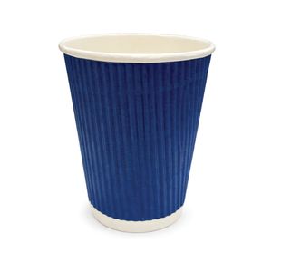 Mycafe Ripp Ppr Cup 8Oz Nvy Blu Pk50