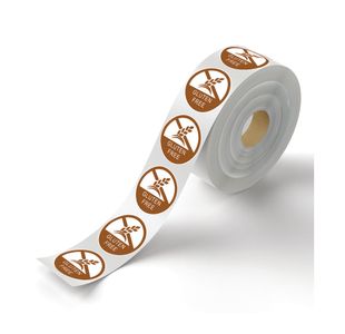 Food Label Gluten Free 25Mm (Pk1000)