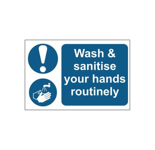 Wash Sanitise Hands Sign Pp 300X200