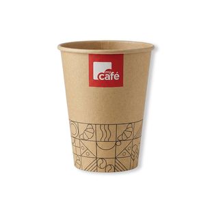 Mycafe Kraft 8Oz Sgl Wall Cups Pk50
