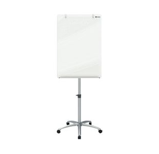 Nobo Glass Mobile Easel Brill White
