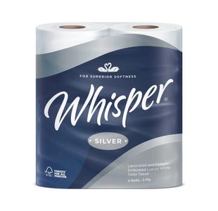 Whisper Slv Wc Roll 2Ply 4X10 Pk40