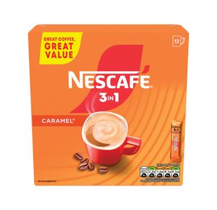 Nescafe 3In1 Caramel Coffee Sac Pk12