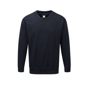 Buzzard V-Neck Sweatshirt Navy 2Xl