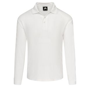 Weaver Long Sleeved Polo White S