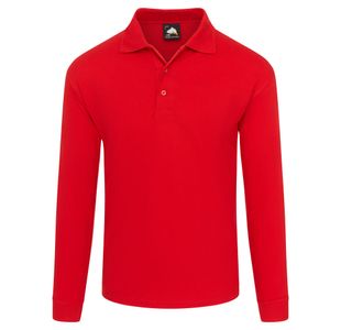 Weaver Long Sleeved Polo Red Xs