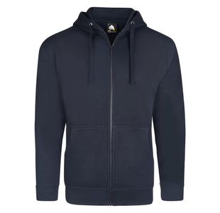 Macaw Zipped Hoodie Unisex Navy L