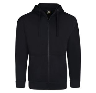 Macaw Zipped Hoodie Unisex Black Xl
