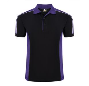 Avocet Polo Shirt Unisex Black/Pur S