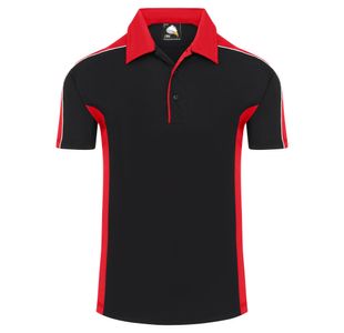 Avocet Wicking Polo Blk/Red L