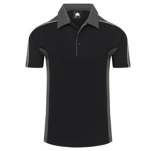 Avocet Wicking Polo Blk/Grh S