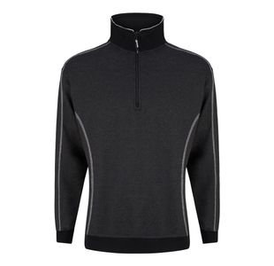 Crane Qtrzip Sweatshirt Char/Blk Xl