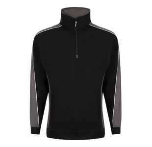 Avocet Sweatshirt Zip Blk/Grh 5Xl