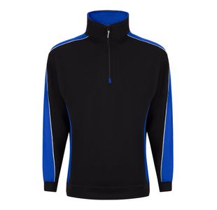 Avocet Sweatshirt Zip Blk/Ro Blu L