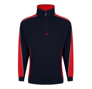 Avocet Sweatshirt Zip Nvy/Red Xl