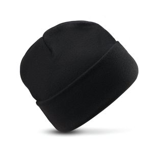 Beanie Hat With Lining Unisex Black