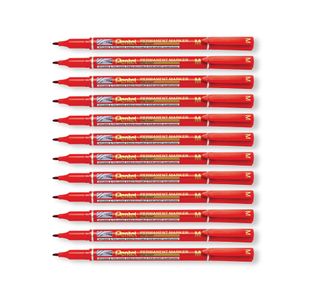 Perm Marker Fine Red Pk12