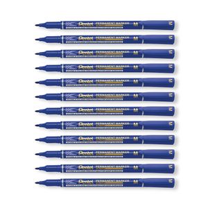 Perm Marker Fine Blue Pk12