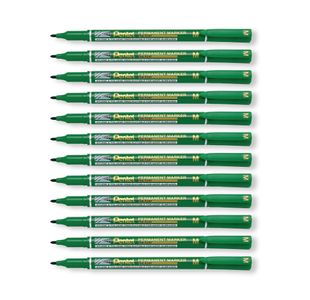 Perm Marker Fine Green Pk12