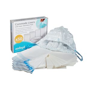 Aidapt Commode Liners W/Pads Pk50