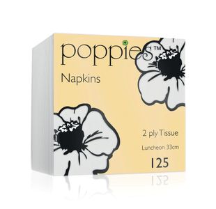 2Ply Lunch Napkin 4F Wht 33Cm Pk125