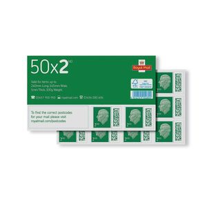 Royal Mail 2Nd Class Stamp Sh Pk50
