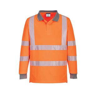 Eco Hi Vis Polo L/S Org S Pk6