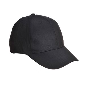 Six Panel Baseball Cap Black Pk12