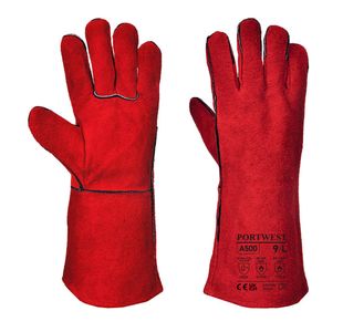Welders Gauntlet Red Xl Pk6