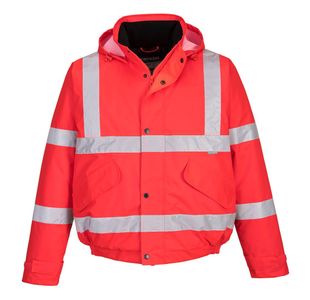 Hi-Vis Winter Bomber Jacket Red Xxxl