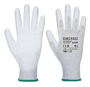 Asta Pu Palm Glove 1Pr Grey L Pk12