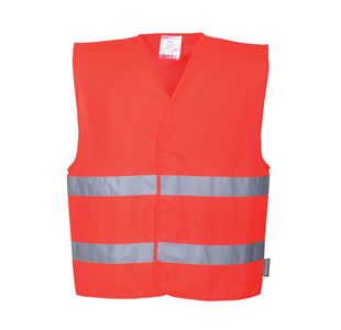 Hi-Vis Two Band Vest Red L/Xl