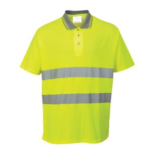 Hi-Vis C/C Polo Shirt S/S Yellow Xl