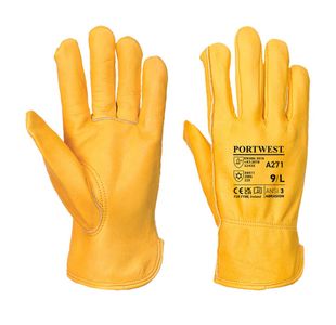 Lined Driver Glove Tan Xl Pk12