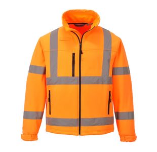 Hi-Vis Classic Softshell 3L Org M