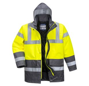 Hi-Vis Cont Winter Jacket Ylw/Gry S