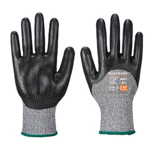 Cut 3/4 Nit Foam Glv Blk Xxl Pk12