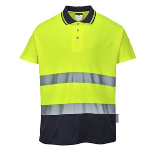 Hi-Vis C/C Polo S/S Ylw/Nvy Xxxl