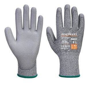 Cut C13 Pu Glove Grey Xs Pk12