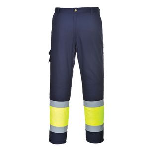 Hi-Vis Service Trousers Ylw/Nvy T Xl