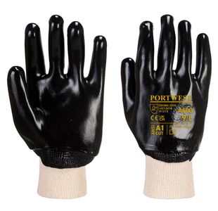 Pvc Knitwrist Black Xl Pk12