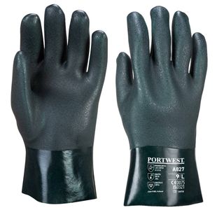 Dbl Dip Pvc Gaunt 27Cm Grn Xl Pk12