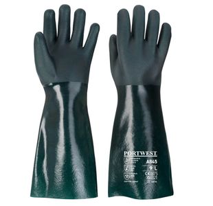 Dbl Dip Pvc Gaunt 45Cm Grn Xl Pk12