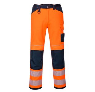 Pw3 Hi-Vis Work Trs Og/Nvy Short 42
