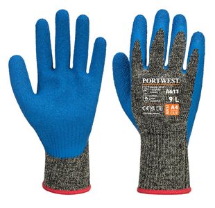 Aramid Latex Glv Blk/Blu Xxxl Pk12