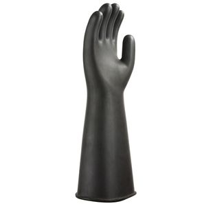 Hwt Latex Rubber Gaunt Blk Xl Pk12