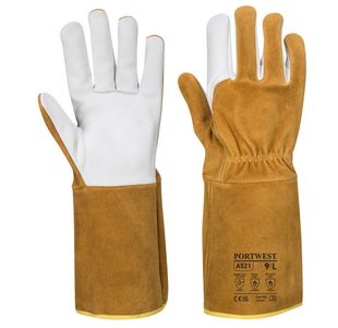 Tig Welding Gauntlet Brown Xl Pk6