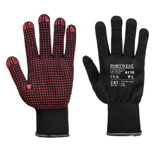Polka Dot Glove Black Xxs Pk12
