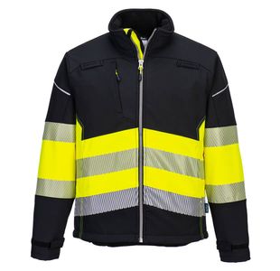 Pw3 Hivis Class 1 Sshell Blk/Yw Xxl
